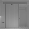 There is a sub-mother handle CAD in the sub-mother handle of the cabinet door. 3d model