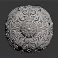 Elegant Silver Carved Bottle With Intricate Floral Patterns For Decorative Household Use