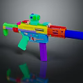 Multi Colored Toy Weapon With Aiming Scope And Vibrant Design For Kids Play