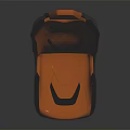 Orange Modern Gaming Chair With Black Accents And Headrest Logo Design