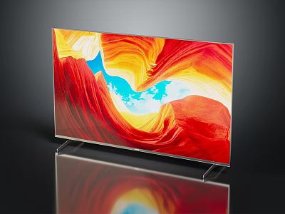 Modern Smart TV With Slim Design High Definition Screen And Vibrant Natural Landscape 3d model