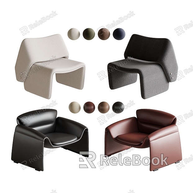 Modern Leisure Sofa Combination Single Sofa Chair Single Leisure Chair Leather Sofa Chair Fabric Sofa Chair model