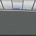 Square Carpet On Room Floor With Large Windows And City View