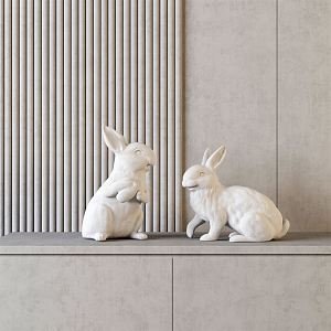 Modern Sculpture Rabbit Sculpture Ornaments 3d model