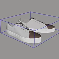 White And Brown Casual Shoes With White Soles And Lace Up Design For Daily Wear