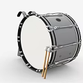 Modern drum march bass drum 3d model