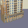 Modern High Rise Apartment Building Exterior With Windows And Facade Design