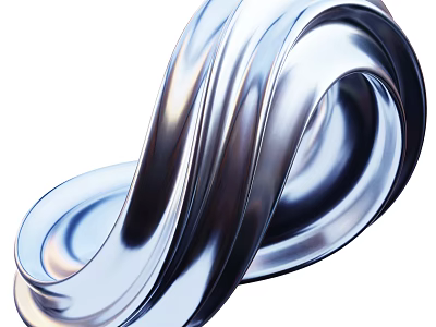 Modern Shiny Metallic Industrial Equipment Featuring Twisted Spiral Smooth Surface Structure 3d model