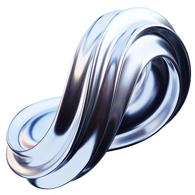 Modern Shiny Metallic Industrial Equipment Featuring Twisted Spiral Smooth Surface Structure 3d model