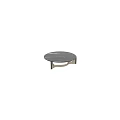 Sleek Modern Round Coffee Table Featuring Black Marble Top And Metal Base