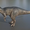 Detailed Reptile Dinosaur Model With Bony Crest And Scaly Skin Standing Posture