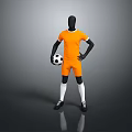 Football Training Equipment Set With Orange Jersey Shorts Socks And Soccer Ball