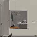 Modern Kitchen Interior Design With Stylish Upper Lower Cabinets And Appliances 3d model