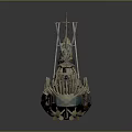 Traditional Decorative Watercraft With Dragon Headed Prow And Vibrant Artistic Patterns