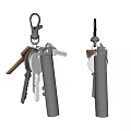 Stylish Jewelry Keychain With Metal Hook Leather Tool And Keys