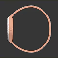 Rose Gold Diamond Encrusted Watch With Sparkling Strap And Orange Dial