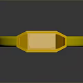 Classic Golden Ring With Rectangular Sparkling Gemstone Inlaid Design For Daily Wear