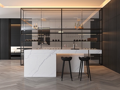 Modern Bar Area Bar Counter model