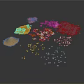 Assorted Colorful Food Ingredients Including Seeds Grains And Petals On White
