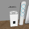 White Air Coolers With Various Designs Tower And Square With Digital Display And Blue Lights