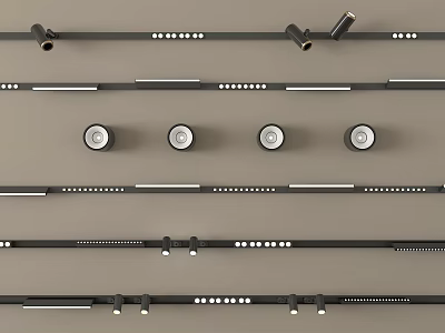 Modern Downlights And Spotlights With Various Styles For Home Interior Lighting 3d model