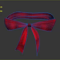 Adorable Animal Wearing Bright Red Bow Tie On Shiny Black Surface