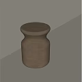 Copper Metallic Stool With Round Smooth Surface And Modern Minimalist Design