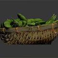 Fresh Green Edamame in a Handwoven Bamboo Basket Ready to Serve