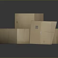 Multiple Sturdy Cardboard Boxes Stacked and Open for Storage and Packaging