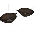 Two Leaf Shaped Ceramic Bowls With Textured Surface And Modern Minimalist Design