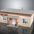 Detached Villa With Brick Exterior Corrugated Metal Roof Front Porch And Windows Design