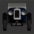 Vintage Blue Convertible Car With Classic Open Top And Retro Design Style