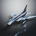 Silver Modern Fighter Jet With Aerodynamic Design Sharp Wings And Cockpit Details