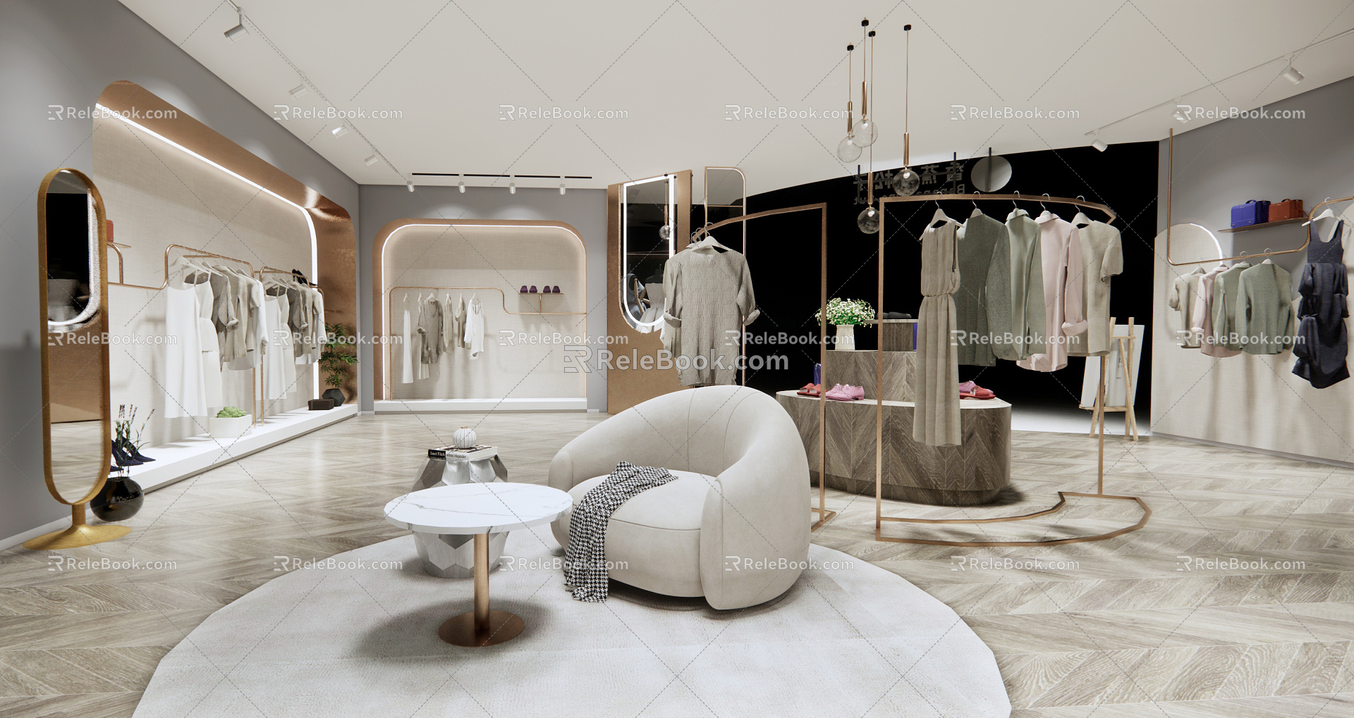 Modern Clothing Store 3d model