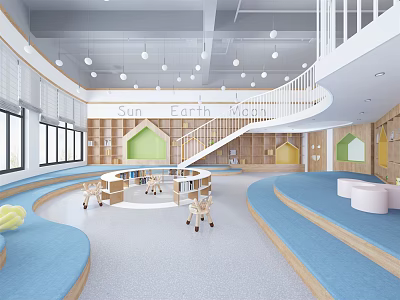 Modern Kindergarten Recreation Room 3d model