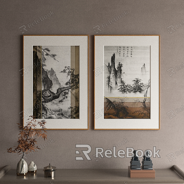 New Chinese Landscape Painting Decorative Painting model