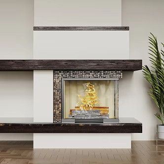 Modern Fireplace 3d model