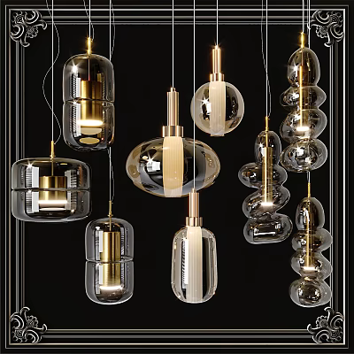 Light Luxury Chandelier 3d model