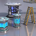 Industrial Equipment Assortment Showcasing Mechanical Parts Gears Valves And Control Panels