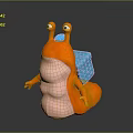 Snail Cartoon Snail Snail Small Snail Reptile Cold Blooded Animal Reptile 3d model