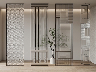 glass screen partition changhong glass 3d model