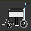Medical Wheelchair With Blue Seat And Metal Frame For Mobility Assistance