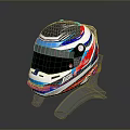 Colorful Racing Helmet With Carbon Fiber Texture And Transparent Front Visor
