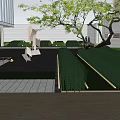 Modern Garden Landscape Design With Curved Architecture And Paved Walkway Steps