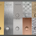 Wall Panels With Various Materials Colors And Textures 3d model