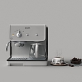 Living appliances silver coffee machine 3d model