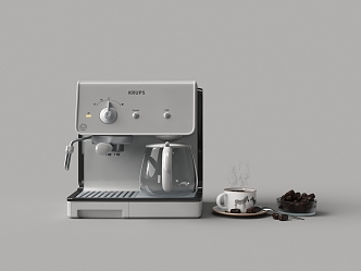 Living appliances silver coffee machine 3d model