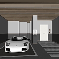 Modern Parking Basement Parking 3d model