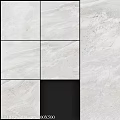 White Ceramic Tile Components Featuring Textured Surfaces And Black Accent Sections