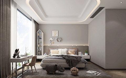 Modern Bedroom Boy Room 3d model